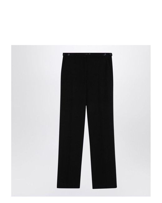 The Row Black Wool Trousers