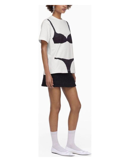 Marc Jacobs White Printed Cotton T-Shirt