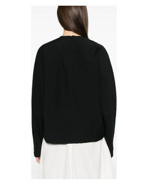 Totême  Black Batwing Top