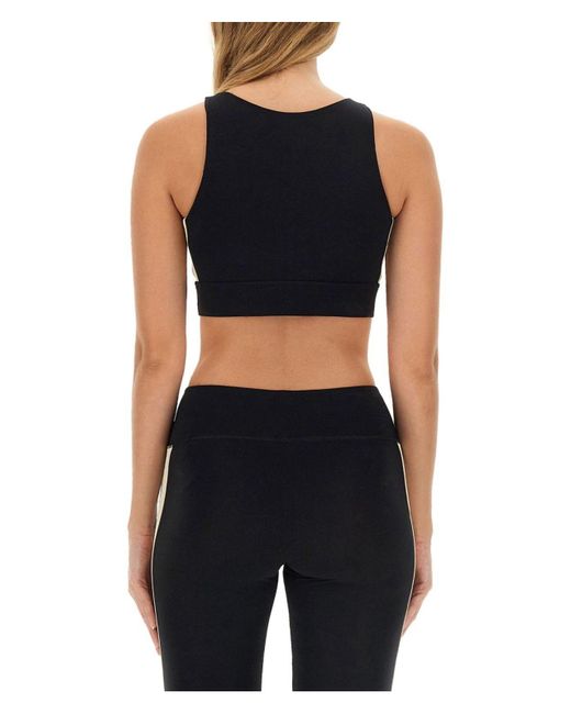 Palm Angels Black Tops With Logo Top