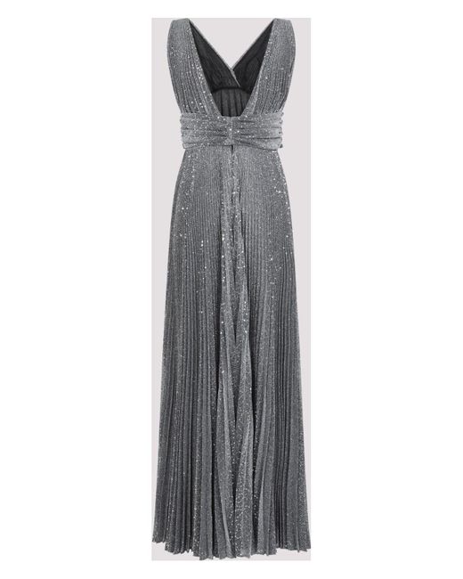 Dolce & Gabbana Gray Plisse Soleil Dress