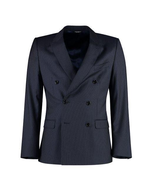 Dolce & Gabbana Blue Martini Virgin Wool Two-Piece Suit for men