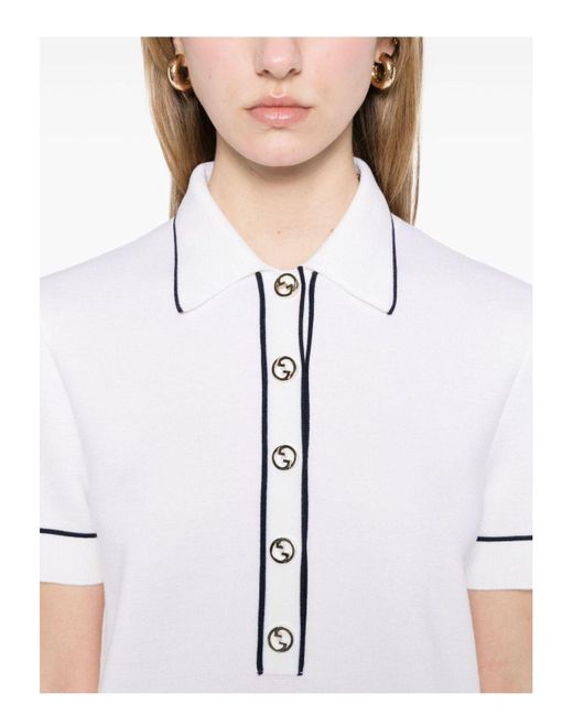 Gucci White Wool Polo Dress
