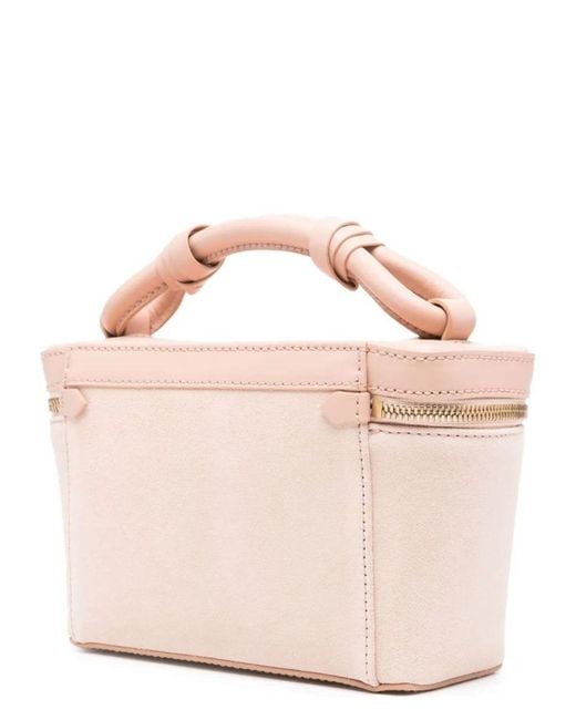 Balmain Pink B-Army Vanity Case-Suede Leather&Logo