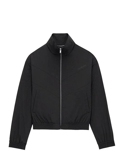 Saint Laurent Black Polyamide Coat For All Seasons for men