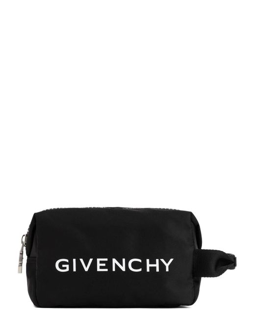 Givenchy Black G-Zip Nylon Toilet Pouch for men