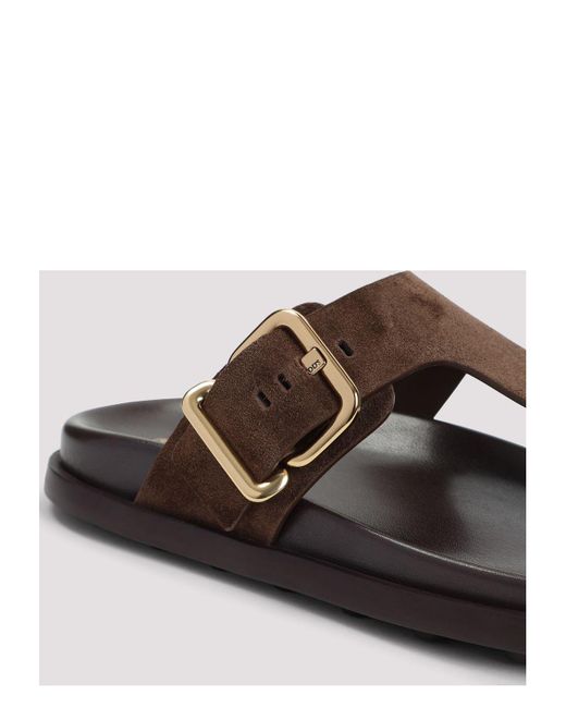 Tod's Brown Suede Sandals