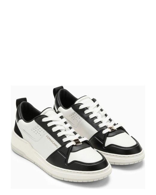 Ferragamo Low/ Leather Trainer Sneaker in White for Men | Lyst