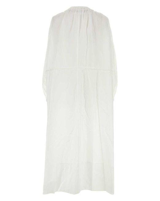 Jil Sander Cotton Dress in White | Lyst
