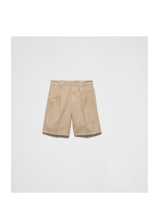 Prada White Cotton Pants for men