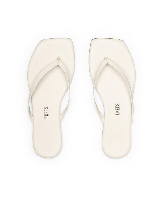 TKEES White Square Toe Lily Sandals