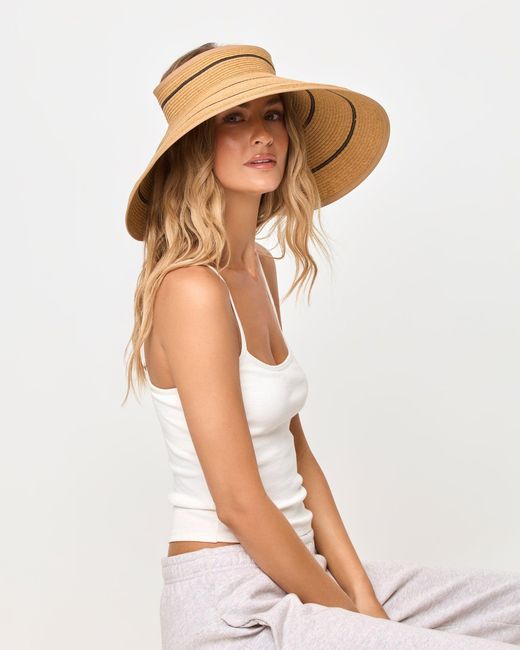 LSPACE White Jess Roll Up Hat