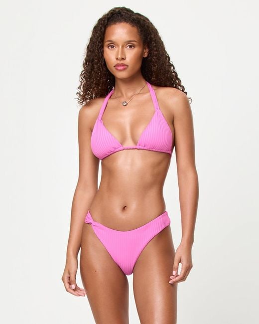 LSPACE Pink Kami Bikini Top