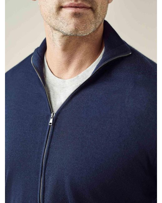 men's cashmere zip cardigan