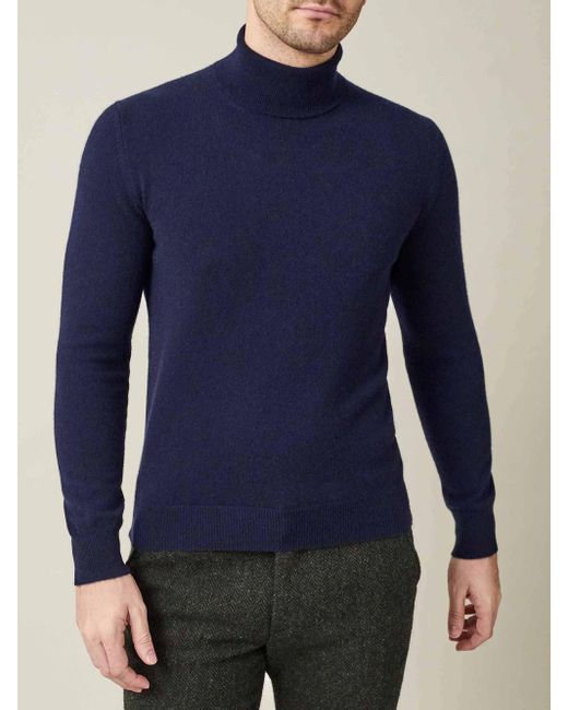 navy blue roll neck top