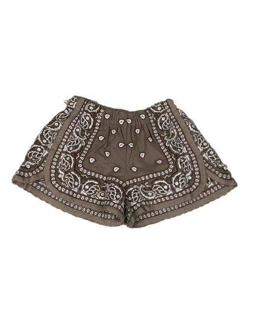 ORSINA Brown Banadana Shorts