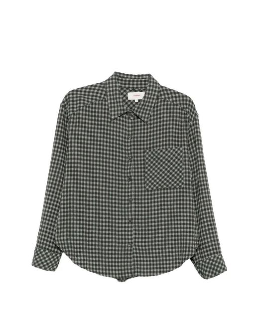 Xirena Gray Jordy Gingham-Check Shirt