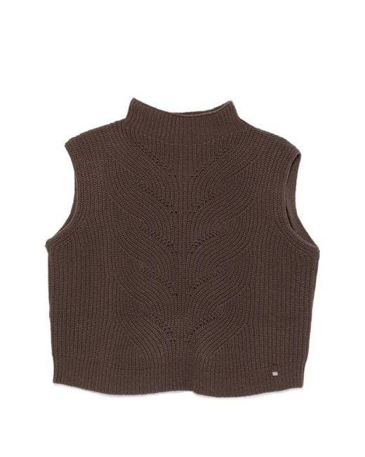 Herno Brown Sleeveless Sweater