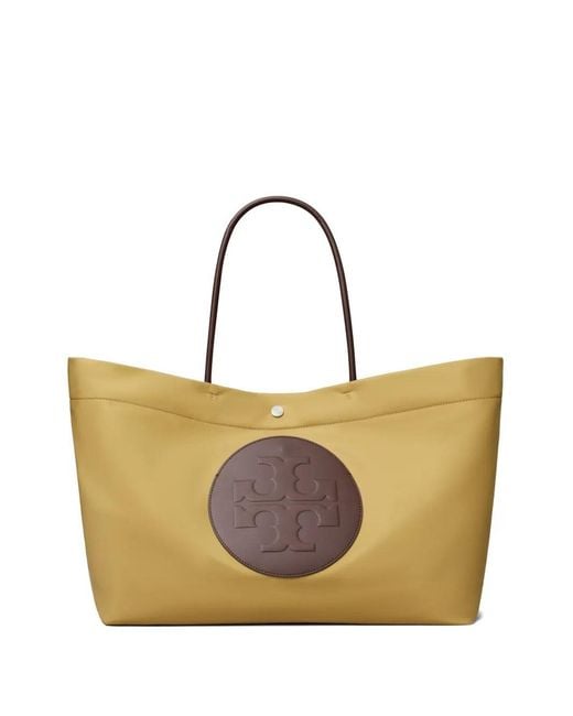 Tory Burch Natural Ella Twist Nylon Tote