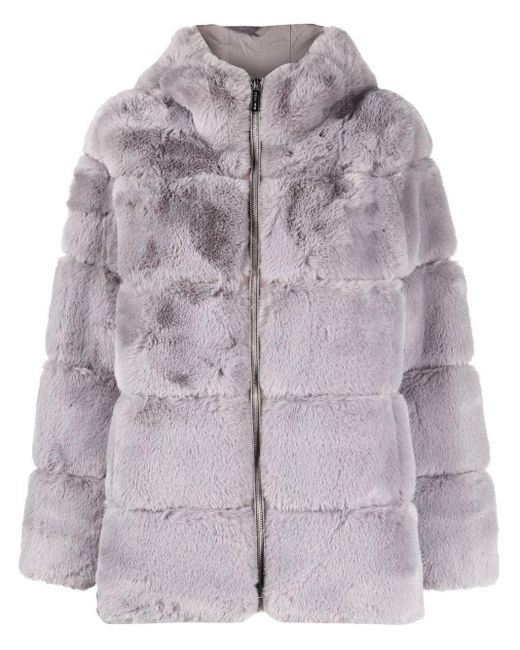 MICHAEL Michael Kors Purple Faux-fur Hooded Jacket