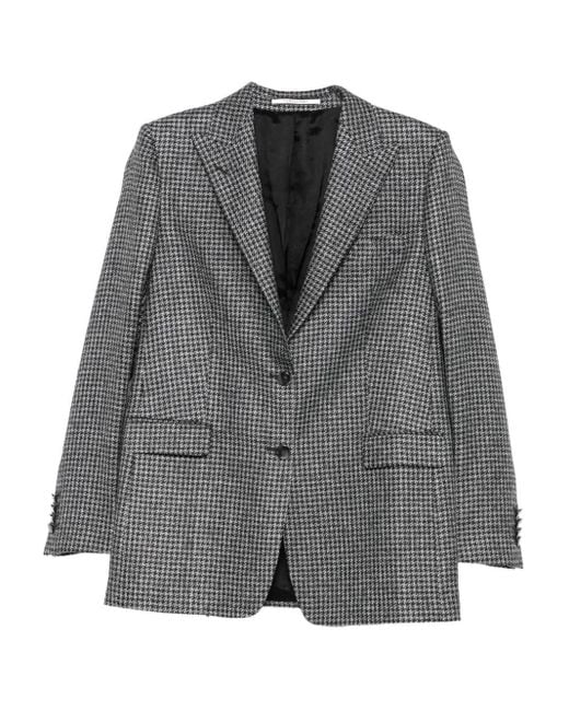 Tagliatore Gray Houndstooth Wool Jacket