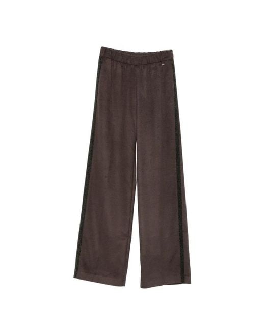 Herno Brown Pantalone Con Banda Resort