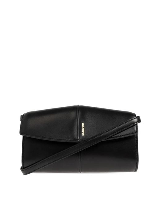 Wallet Con Strap di Jil Sander in Black