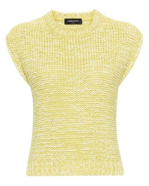 Fabiana Filippi Yellow Short Sleeve Sweater