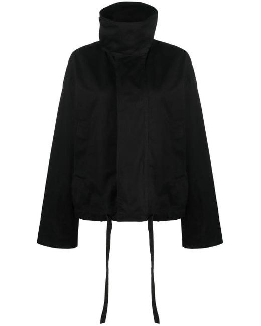 Lemaire Black High-neck Cotton Blouson Jacket