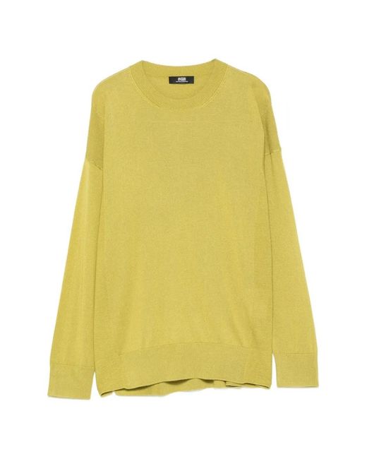 Alpha Studio Yellow Crew Neck Sweater