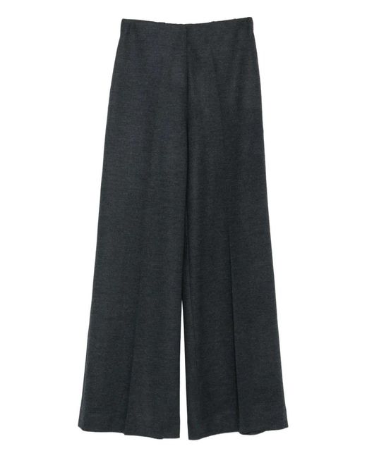 Harris Wharf London Gray Wide Leg Trousers