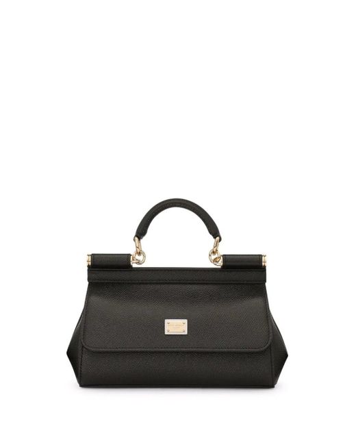 Dolce & Gabbana Black Small Sicily Shoulder Bag