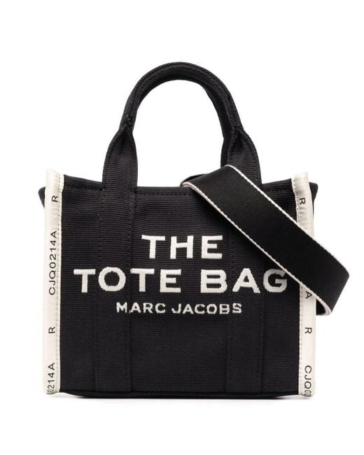 Borsa The Jacquard Small Tote Bag di Marc Jacobs in Black