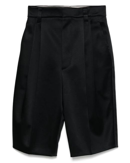 Carven Black Long Bermuda Shorts