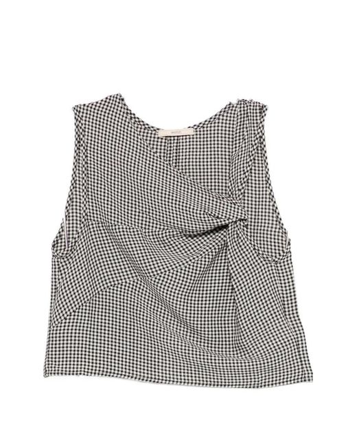 Sessun Gray Luma Gingham Top