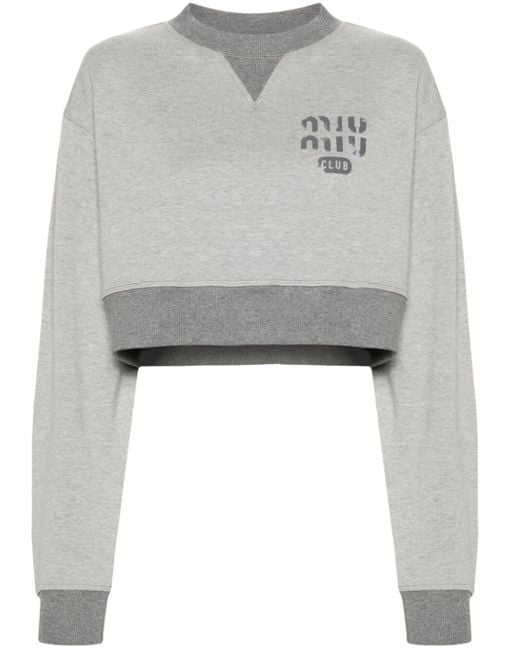 Miu Miu Gray Club Sweatshirt
