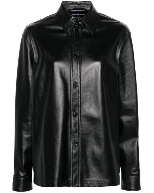 Fabiana Filippi Black Leather Jacket