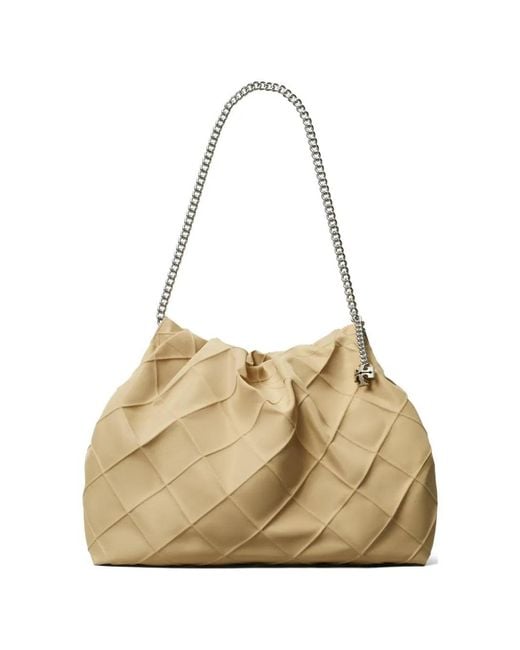 Borsa Hobo di Tory Burch in Natural