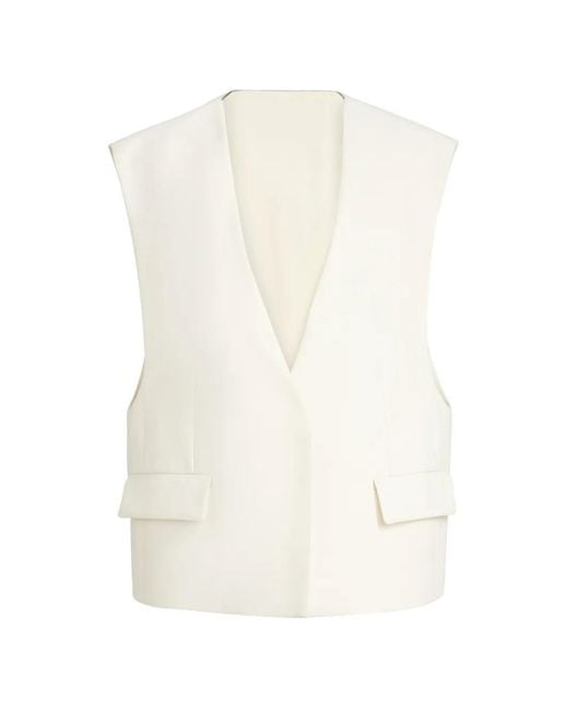 Brunello Cucinelli White Sleeveless Jacket