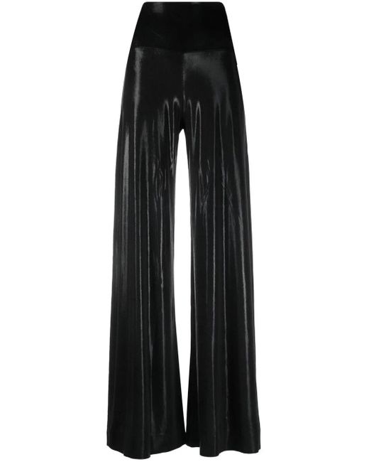 Pantaloni Svasati A Vita Alta di Norma Kamali in Black