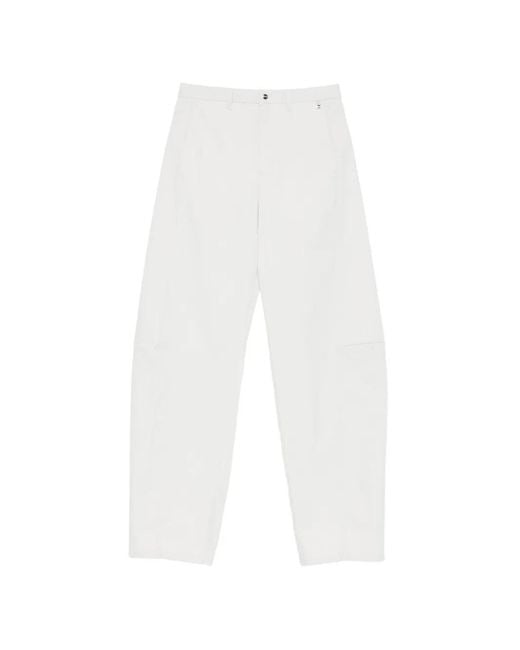 Herno White Baloon Resort Trousers
