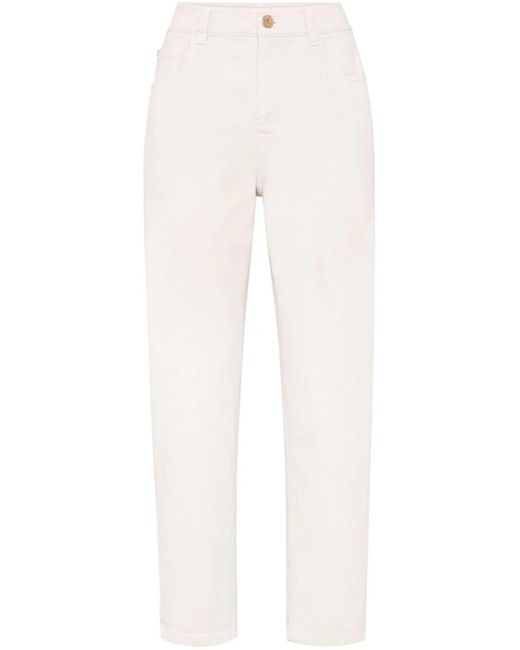 Pantalone Denim di Brunello Cucinelli in White