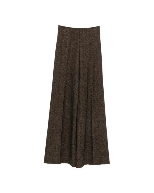 Harris Wharf London Brown Herringbone Trousers