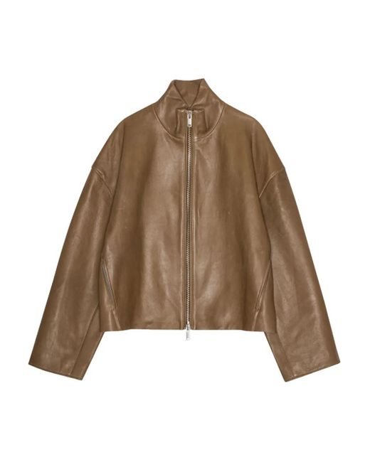 Remain Brown Bonded Leather Jacket
