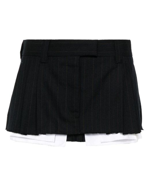 Miu Miu Black Striped Skirt