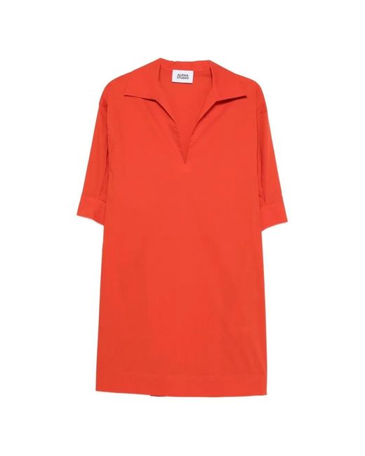Alpha Studio Red Polo Dress
