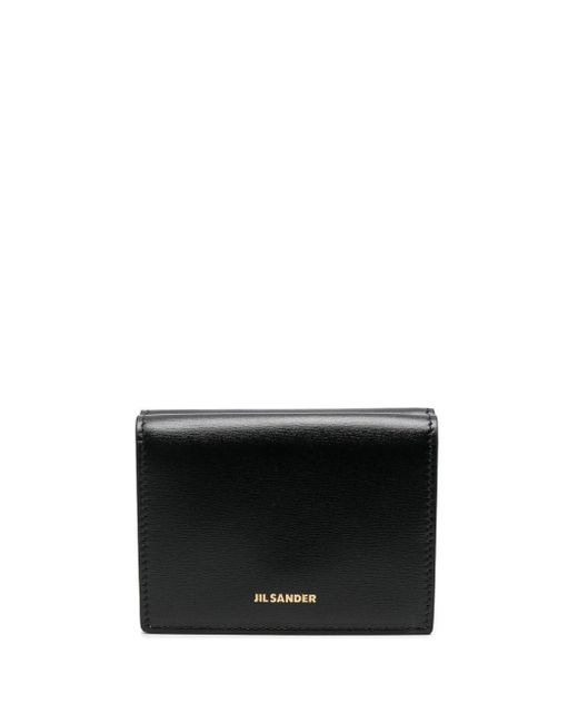 Jil Sander Black Tri-fold Leather Wallet