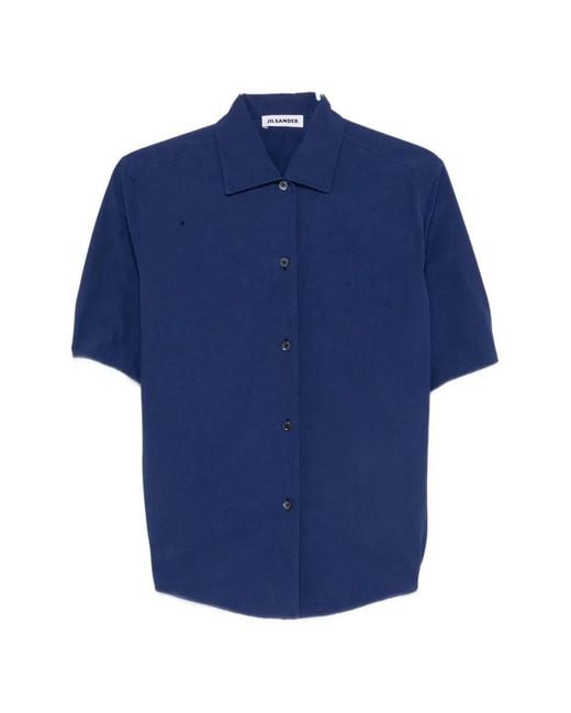 Jil Sander Blue Short-Sleeve Shirt