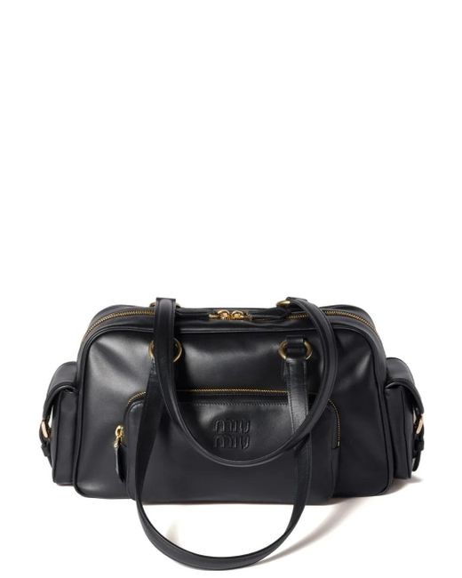 Miu Miu Black Bauletto In Nappa Pocket