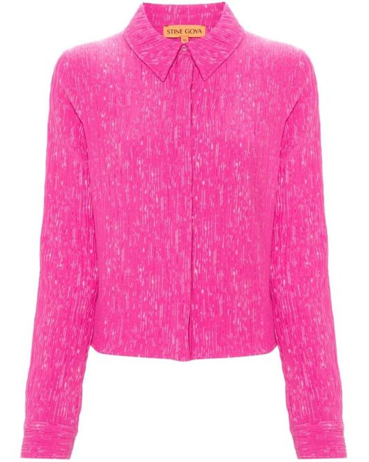 Stine Goya Pink Lilla Crinkled Shirt